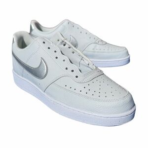 Nike Women's White and Silver Sneakers